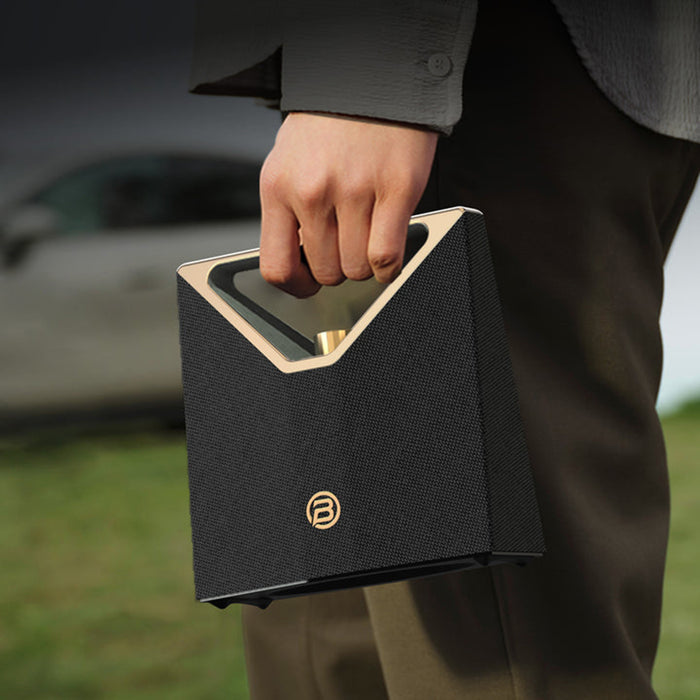 Bugani Brief Plus Portable Bluetooth Speaker - Black & Gold | 221093-02 from Bugani - DID Electrical