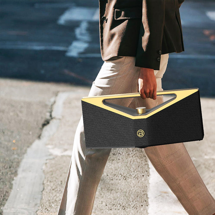 Bugani Brief Pro Portable Bluetooth Speaker - Black & Gold | 221092-02 from Bugani - DID Electrical