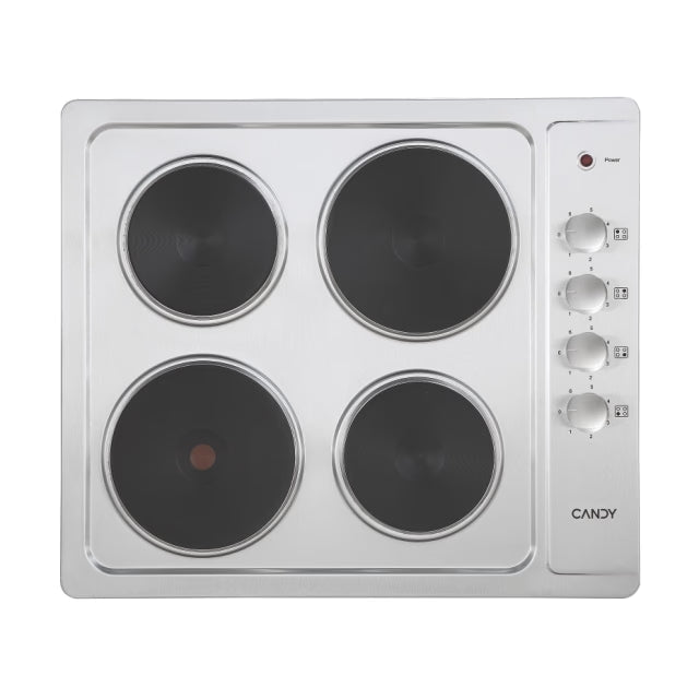 Candy 60CM 4 Zone Hot Plate Hob - Stainless Steel | CLE64KX