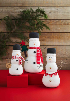 Canvas Snowman Sitters