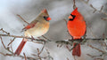 Cardinal Pair Diamond Painting Kit - DIY