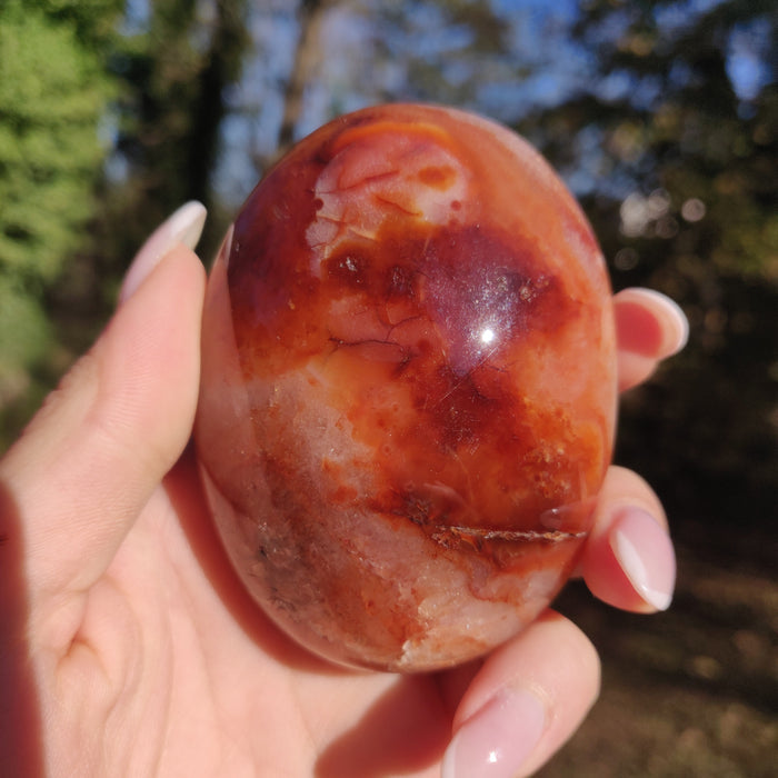 Carnelian Palm Stone (#1) - Simply Affinity