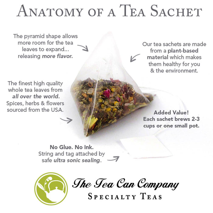 Chamomile Comfort Herbal Tea - 12 Tea Sachets - Tall Tin