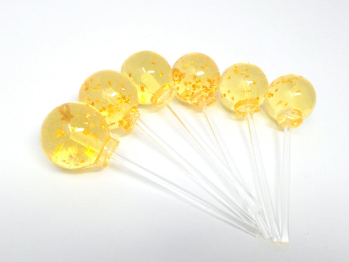 Champagne Celebration Star Lollipops 6-piece set by I Want Candy!