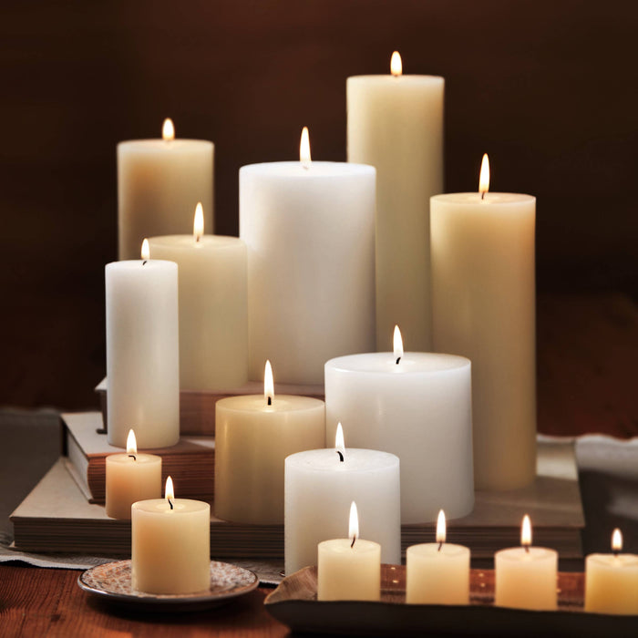 Chapel Wedding Pillar Candle 3x6 - White