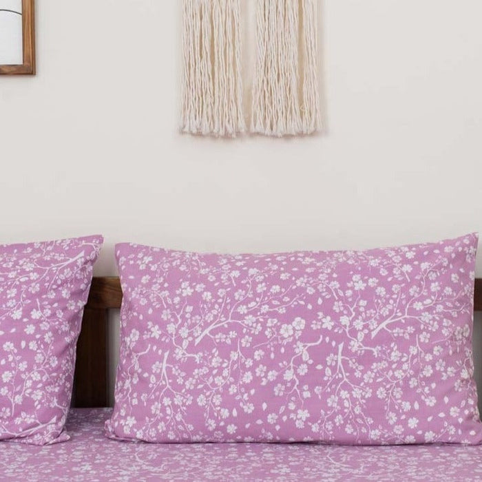 Cherry Blossom Flat sheet - Lilac