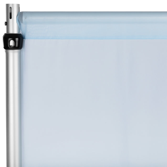 Chiffon Curtain Drape 10ft H x 58" W Panel - Baby Blue - CV Linens