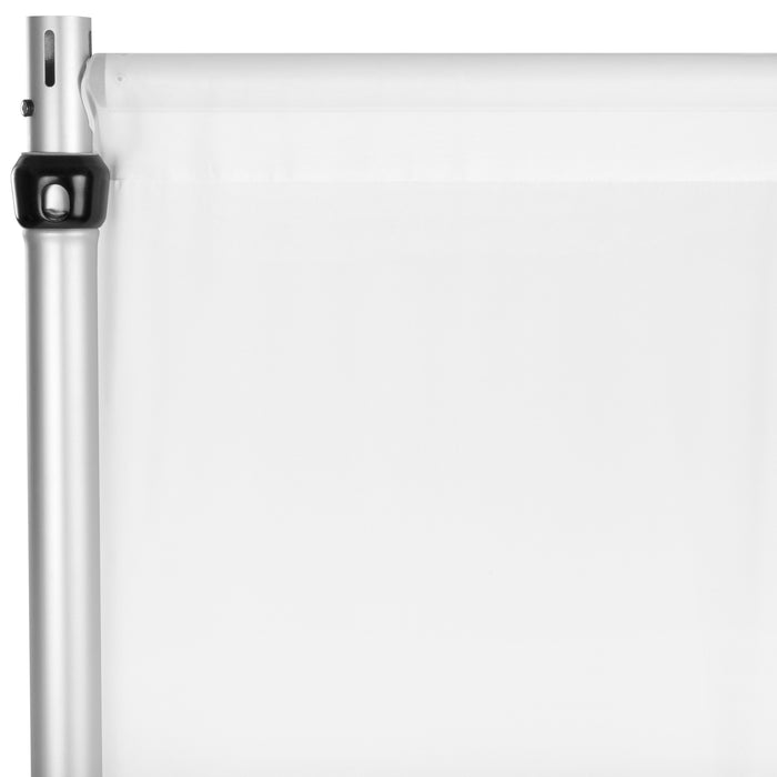 Chiffon Curtain Drape 10ft H x 58" W Panel - White - CV Linens