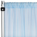 Chiffon Curtain Drape 12ft H x 58" W Panel - Baby Blue - CV Linens