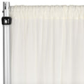 Chiffon Curtain Drape 12ft H x 58" W Panel - Ivory - CV Linens