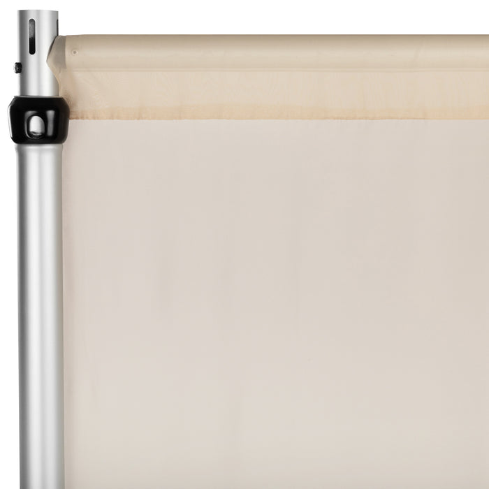 Chiffon Curtain Drape 14ft H x 58" W Panel - Champagne - CV Linens