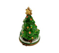 Christmas Tree for Holiday Collectors Limoges box, hand-painted porcelain made in France