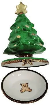 Christmas Tree for Holiday Collectors Limoges box shown from another angle