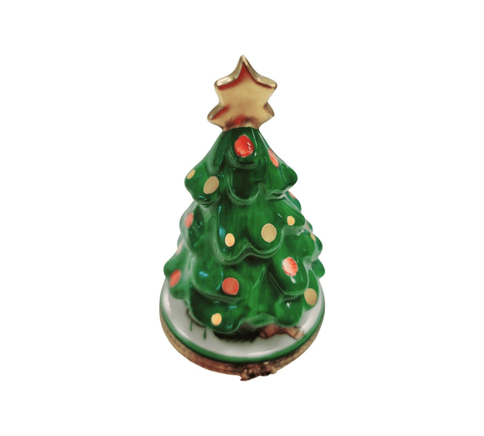 Christmas Tree for Holiday Collectors porcelain box from Limoges, alternate view