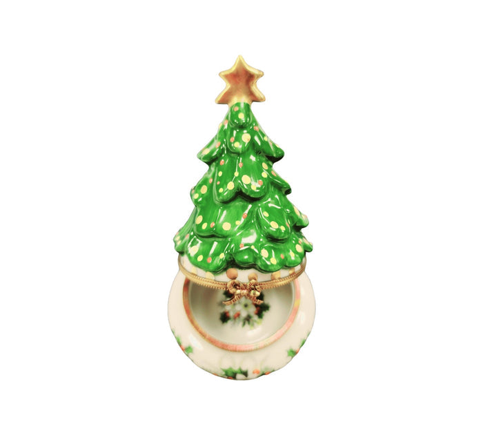 Christmas Tree for Holiday Gifting Limoges box shown from another angle