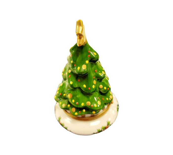 Another view of the Christmas Tree for Holiday Gifting Limoges trinket box