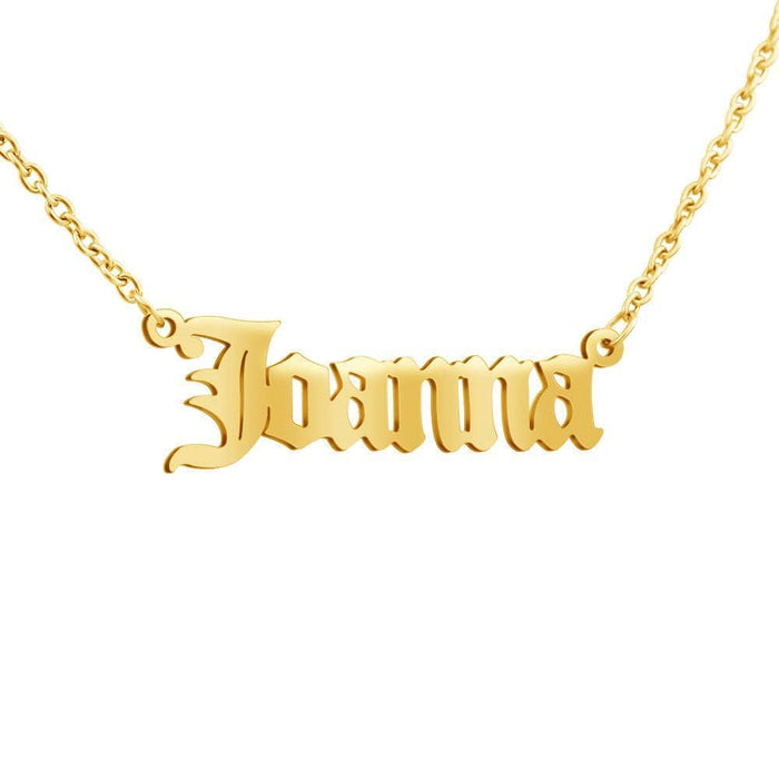 Christmas Gift Classic Font Nameplate Necklace Necklace MelodyNecklace