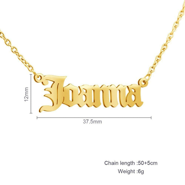 Christmas Gift Classic Font Nameplate Necklace Necklace MelodyNecklace