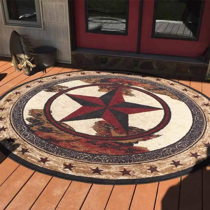 Cowhide Print & Western Star Area Rugs - Your Western Decor, LLC