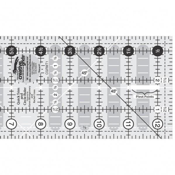 Creative Grids Quick Trim Ruler - 3.5" x 12.5"