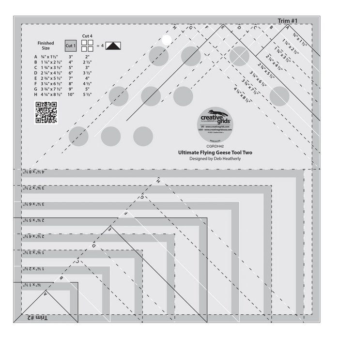 Creative Grids Ultimate Flying Geese Two Ruler