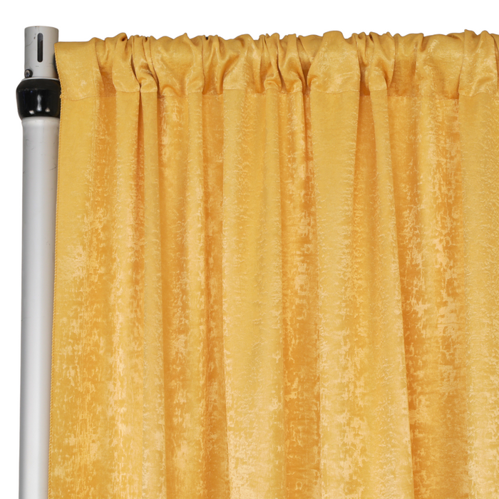 Crinkle Shimmer 10ft H x 52" W Drape/Backdrop Panel - Gold