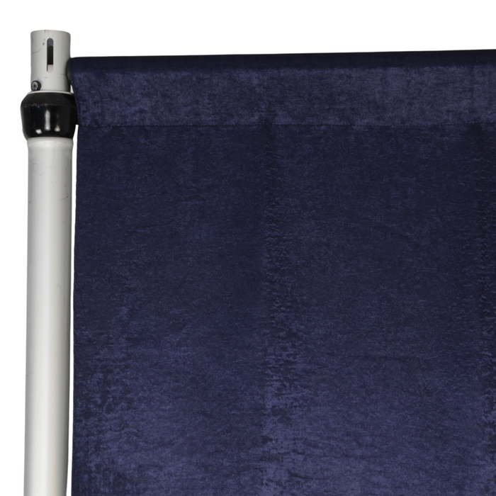 Crinkle Shimmer 10ft H x 52" W Drape/Backdrop Panel - Navy Blue