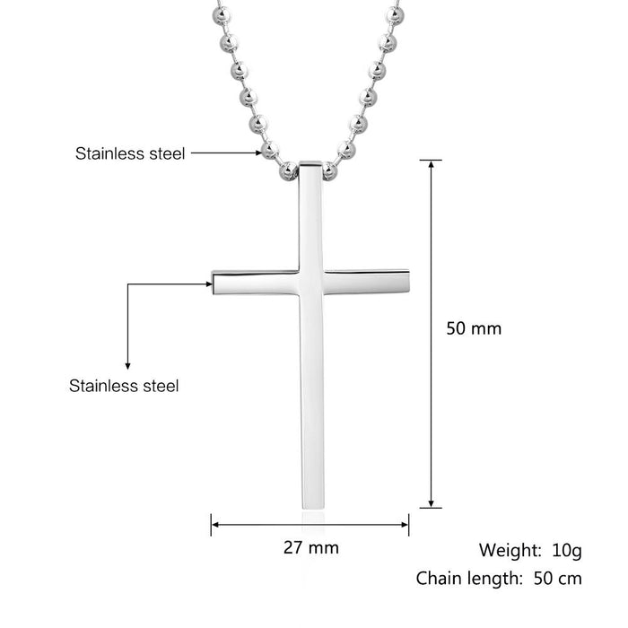 Cross Pendant Necklace For Women Men Engraved Name Personalized Necklace