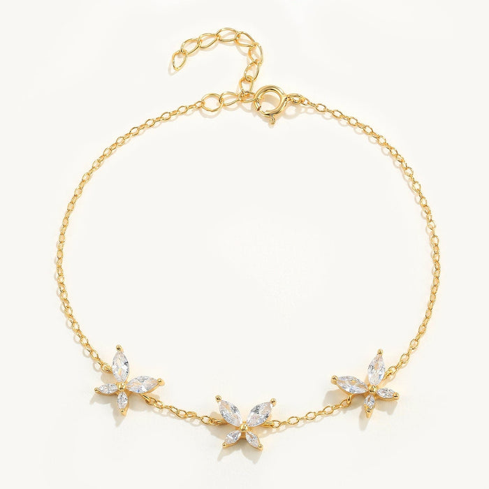Crystals Butterfly Bracelets Gold MelodyNecklace