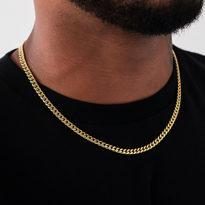 Cuban Link Chain in Yellow Gold - 5mm