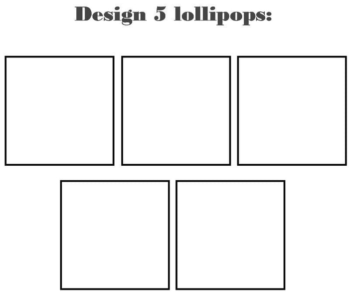 Customize your own square style edible image lollipop