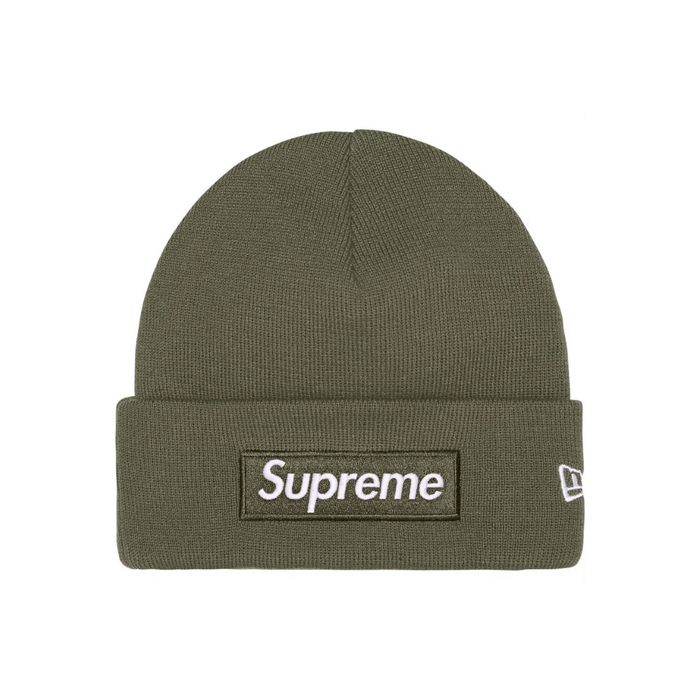 Czapka Supreme New Era Box Logo Beanie Light Olive (FW25) SUPREME Czapki