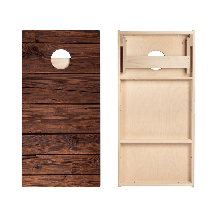 Dark Stained Wood Star Cornhole Boards, - American Cornhole Association