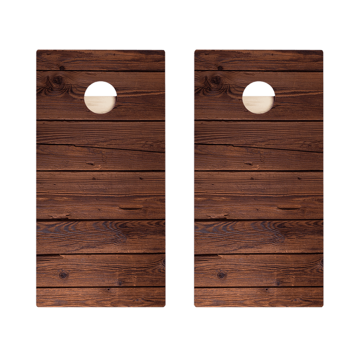 Dark Stained Wood Star Cornhole Boards, - American Cornhole Association