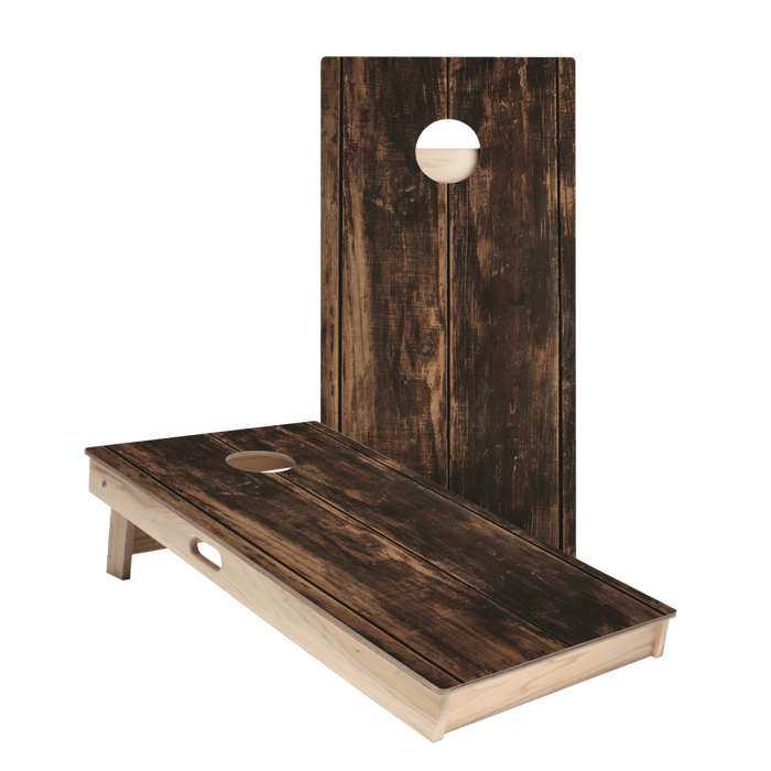 Dark Wood Panel Star Cornhole Boards - ACA - 000381 | American Cornhole Association