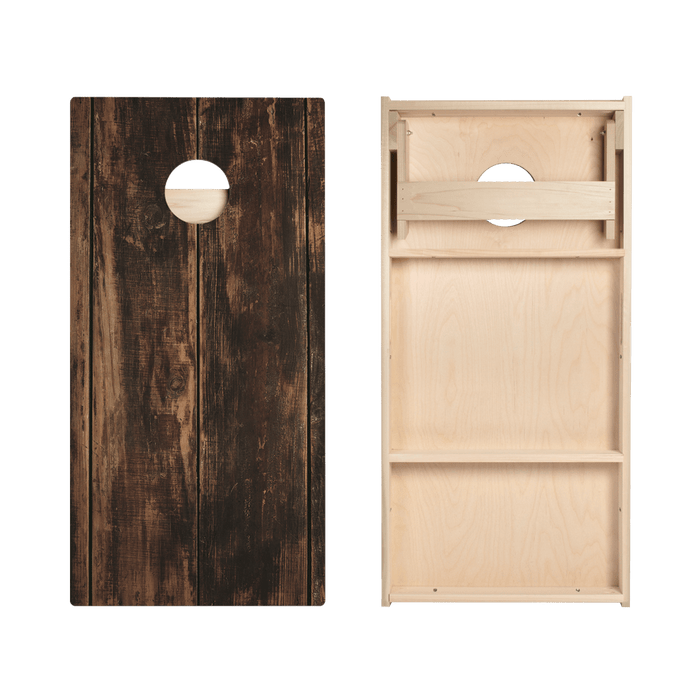 Dark Wood Panel Star Cornhole Boards - ACA - 000381 | American Cornhole Association