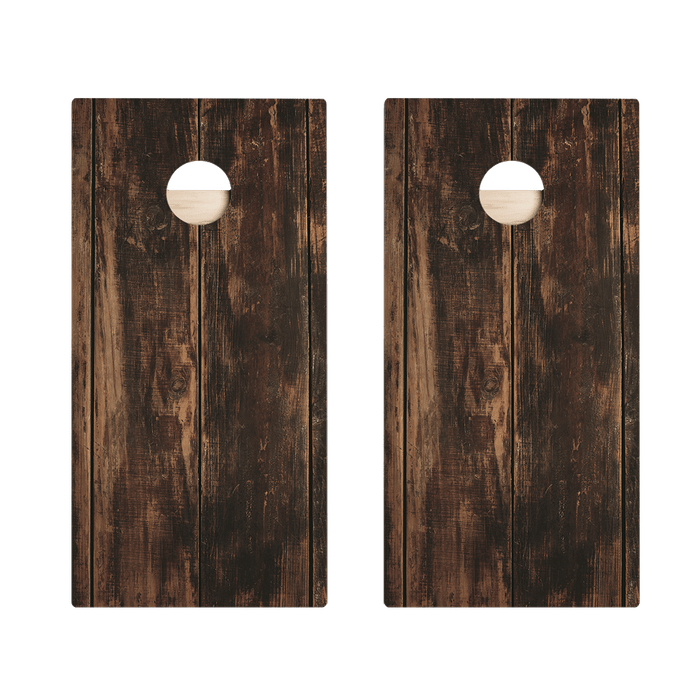 Dark Wood Panel Star Cornhole Boards - ACA - 000381 | American Cornhole Association