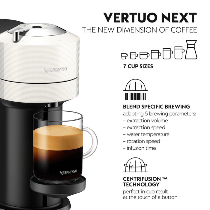 DeLonghi VertuoNext Nespresso Coffee Machine - White | ENV120.WAE from DeLonghi - DID Electrical