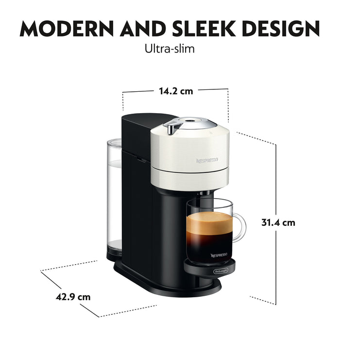 DeLonghi VertuoNext Nespresso Coffee Machine - White | ENV120.WAE from DeLonghi - DID Electrical