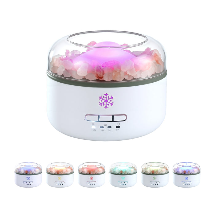 Devanti 150ml Salt Lamp Aroma Diffuser Ultrasonic Humidifier Purifier 7 LED Colors - Devanti