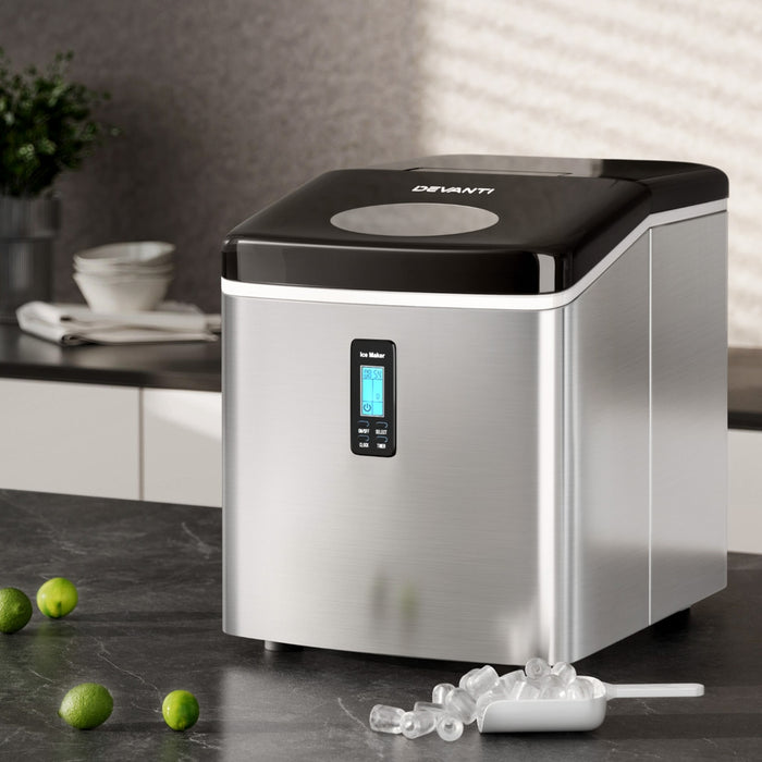 Devanti 15kg Ice Maker Machine Silver