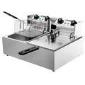 Devanti Commercial Electric Twin Deep Fryer Silver