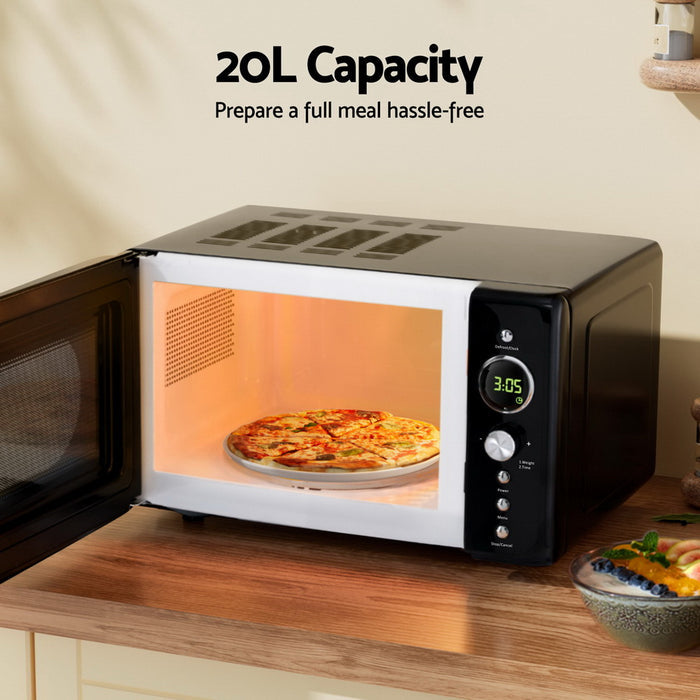 Devanti 20L Microwave Oven 700W Black - Devanti