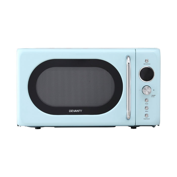Devanti 20L Microwave Oven 800W Blue - Devanti