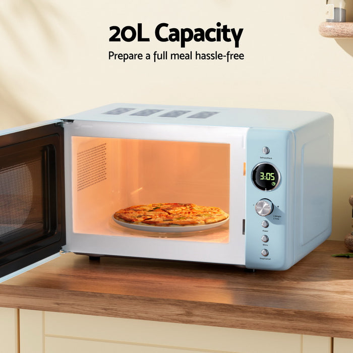 Devanti 20L Microwave Oven 800W Blue - Devanti