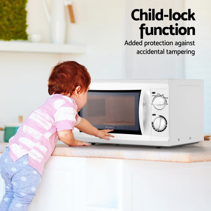 Devanti 20L Microwave Oven 800W White - Devanti