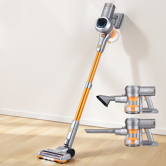 Devanti 300W Stick Vacuum Cleaner Cordless Self-Standing Golden - Devanti