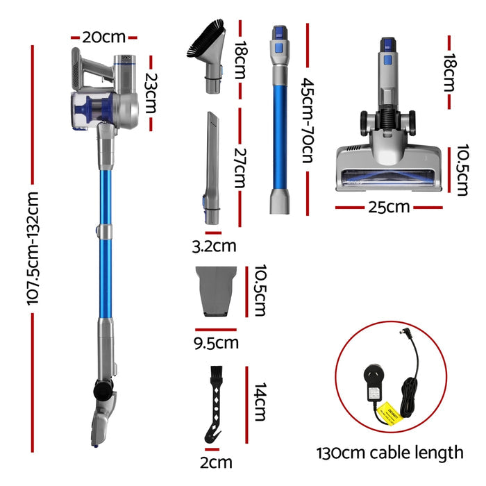 Devanti 300W Stick Vacuum Cleaner Cordless Self-Standing - Devanti