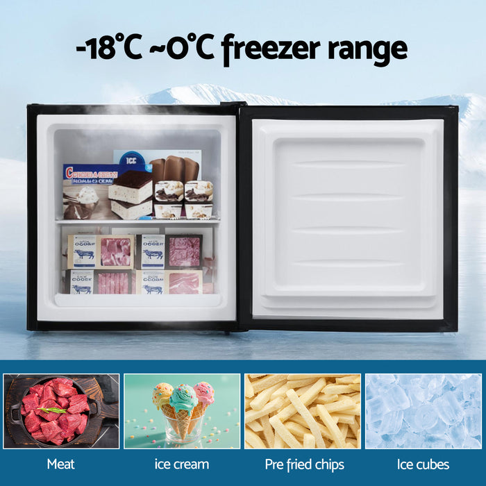 Devanti 31L Small Upright Freezer Vertical Freezer Black - Devanti
