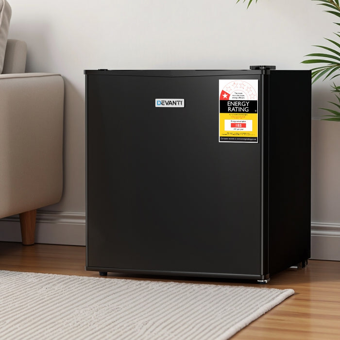 Devanti 31L Small Upright Freezer Vertical Freezer Black - Devanti